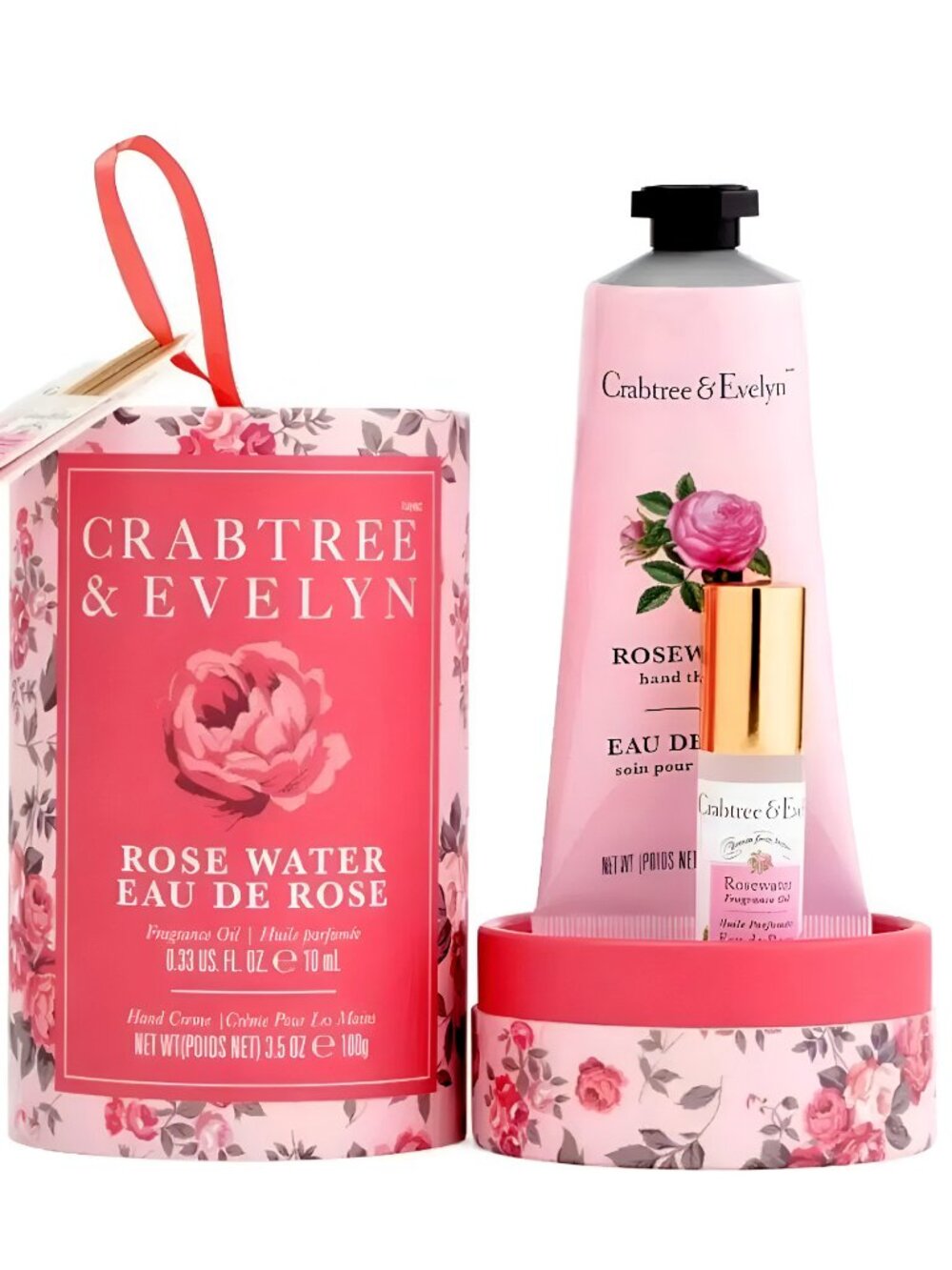 Crabtree & Evelyn Rose Water Gift Set - Scent Rollerball & Hand Cream